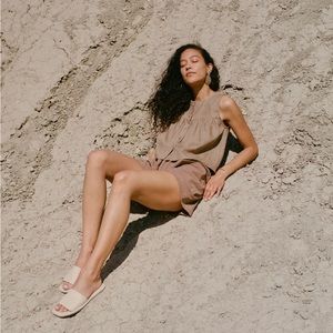 Ozma of California Emmy Linen Top XS